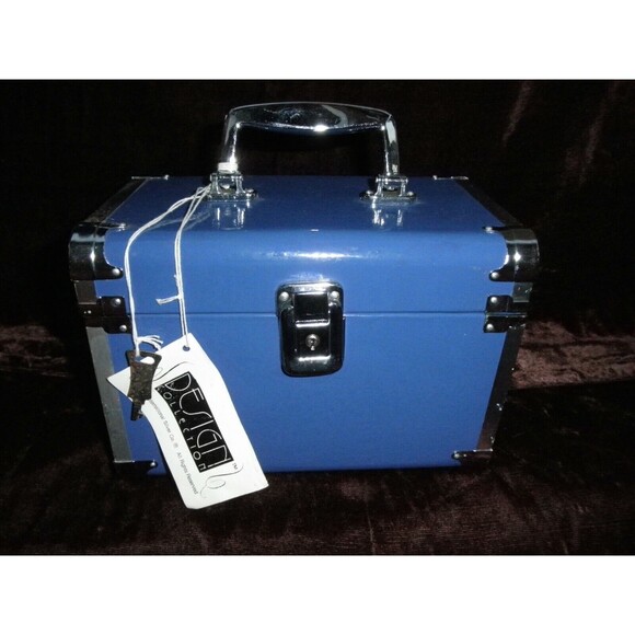 NEW VINTAGE 1998 VINYL TRAIN CASE 9" LINENS THINGS (9" WIDE X 6" TALL) - Picture 5 of 10